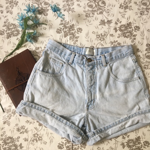 Vintage Pants - Vintage London Jeans Light Denim High Rise Shorts